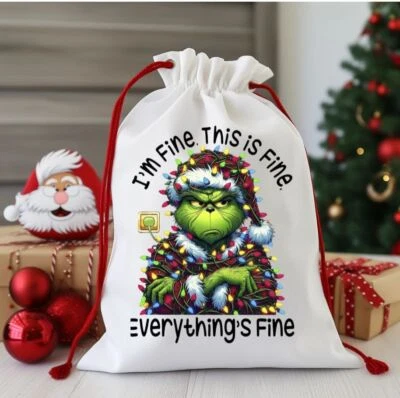 Grinch Santa Sack