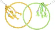 GREENADSCAPE Bird Rope Swing Set Parrot Rope Perch Parakeet Toy Swing for Pet Birds