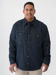 Big Mens Sherpa LIned Denim Shirt Jacket