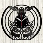 Owl Vinyl Record Wall Clock Decor Handmade 2417
