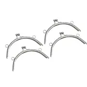 10pcs Metal Purse Frame, 6.1" Kiss Lock Clasp Frame for Coin Purse Sewing Silver