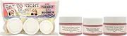 Day To Night Glowing Skin Trio by the Balm for Women - 3 Pc 1oz Dewy Glow Day Cream, 0.5oz Under Eye Super Jelly, 1oz Sleep Tight Night Cream