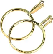 [Generic] Wedding Ring Try-on Tool Jewllers Display Ring Craft Tool Jewllers Gemstone or Diamond Spring Prong Claw Holder 2 Pieces (Golden, One size)