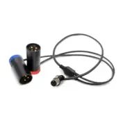 Low-profile ta5f mini XLR 5pin female to 2-XLR 3pin male for Zaxcom qrx200 audio