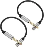 BRIGHTFUFU Aux Audio Cord Headphone Cord Extension 2pcs Audio Conversion Cables 6.35mm to 3.5mm for Stage Performances Work Travel