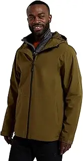 [Mountain Warehouse] Covert Mens Waterproof Jacket - Lightweight Rain Jacket, Breathbale Coat, Taped Seams, Adjustable Hood - Best for Travelling, Trekking, Hiking