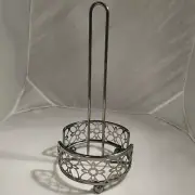 Free Standing Metal Paper Towel Holder Counter Top Flower Design