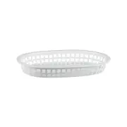 Plastic Oval Bread Baskets Large 27 x 18cm Set of 12 White