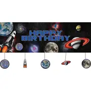 Space Blast Giant Party Banner