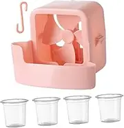 STARTIST Cooling Mini Fan Household Easy Hanging Summer Portable Ice Fan Shaking Fast Cooling for Office Desk Outdoor Bedroom, Pink