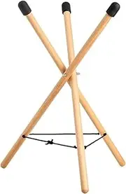 qzjijosen Handpan Drum Stand,Steel Tongue Drum Bracket,Solid Beech Wood Snare Stand Tripod Structure Drum Holder Bracket for 12 to 14 Inch Percussion Instrument