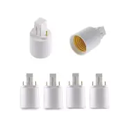 4 Pcs E-Simpo Gx23 to E26/E27 Socket Adapter, 2 Pin Bulb Base Converter LED A...