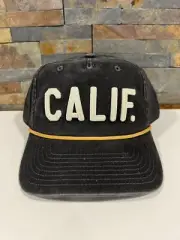 California Retro SnapBack Rope Hat ~ Black ~ NEW