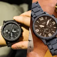 在飛比找蝦皮購物優惠-FOSSIL  狂野風格大錶徑  三眼計時腕錶 皮錶/鋼錶 
