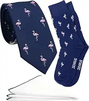 [ZENXUS] Navy Tie, Pocket Square, Socks Set for Men