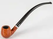 Briar Tobacco Smoking Pipe Churchwarden Smooth Apple, Gold 吸烟斗