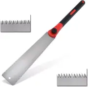 Japanese Style Hand Saw Double Edge Pull Saw Interchangeable Flush Cut Saw 12