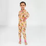 Little Sleepies Disney Princess BELLE Beauty & Beast Pajamas PJ Set Size 9/10