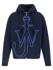 [J.W. Anderson] J. W. Anderson-Anchor Embroidery Felpe Blu-Uomo XL