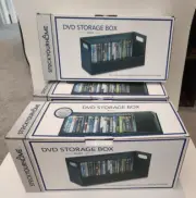 DVD Storage Box SET OF 3, Movie Shelf Organizer For Blu-ray, Video Game, VHS