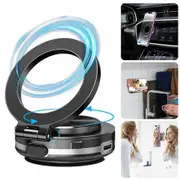 Electric Suction Cup Vacuum Magnetic Phone Holder 360 Degree Rotatable Compatible with MagSafe Magnet Strong Vacuum Suction Cell Phone Car Mount(Black)