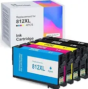 Compatible Ink Cartridge 812XL for Epson Workforce Pro WF-3820 WF-3825 WF-4830 WF-4835 (5pack)