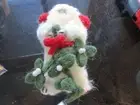 West Elm Yeti Christmas Ornament mistletoe New