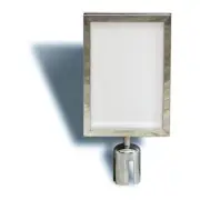 A4 Sign Holder For Crowd Control Barrier - Stainless Steel