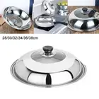 1PC Pot Lid Wok Lid 34CM 32CM Kitchen Supplies Pot Lid Stainless Steel