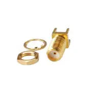 2-Pack SMA Female Bulkhead Solder Connector for 0.200" Thru Hole PCB 0.067" Hole