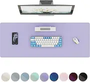DAWNTREES PU Leather Desk Protector Mat, Extended Large Gaming Keyboard Mouse Pads Writing Mat for Home Office Working Computer, Laptop Decor