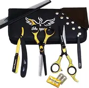 Sharpend Professional Hair Cutting Scissors Kit 6.5 inch Japanese Stainless Steel Barber Shears for Men & Women – Salon Quality Hair Thinning Scissors set for Home & Professional Use