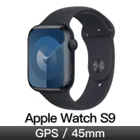 在飛比找燦坤線上購物優惠-Apple Watch S9 GPS 45mm 午夜鋁/午夜