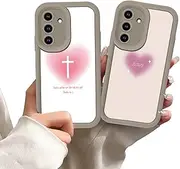 [Zrutru] 2 Pack Jesus Phone Cases for Samsung Galaxy A54 5G Cross Heart God is Within Her She Will Not Fail Cover Silicone Shockproof Protection Funda for Samsung A54 6.6 Inch