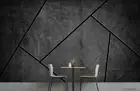 3D Black Geomatric Wallpaper Wall Mural Removable Self-adhesive Sticker438