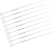 20Pcs Stainless Steel BBQ Sticks Flat Wide Blades for Easy Grilling Non Stick Metal Grill Skewers for Outdoor BBQ Parties Camping and Barbecue Restaurants
