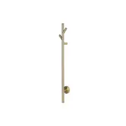 AGUZZO EZY FIT Heated Towel Rail - Single Vertical Round Tube - Tree Style - (H900mm) - Brushed Brass