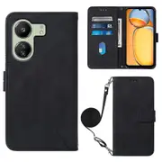 YB Imprinting Series-2 for Xiaomi Redmi 13C 4G/ Poco C65 4G Wallet Case with Shoulder Strap