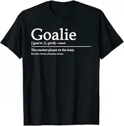 [X.Style] Funny Goalie Gear Goalkeeper Definition Funny Soccer Hockey ds409 T-Shirt Black