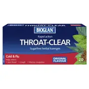 Bioglan Rapid Action Throat-Clear Herbal Original 20 Lozenges