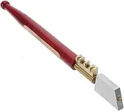 SENRISE Glass Cutting Tool, Diamond Glass Cutter Heavy Duty Diamond Tip Glass Cutter for Cutting Glass Up to 8MM Thickness - Brass Snapper - Hardwood Handle