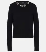 [Giambattista Valli] Giambattista Valli Embellished wool sweater AU 16 black