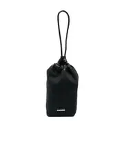 Jil Sander Logo-Printed Drawstring Clutch Bag One size Black