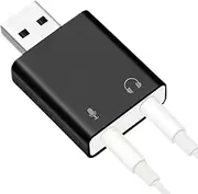 Ylnailky USB Card Adapter | USB 3.5mm Sound Card Adapter - Plug and Play USB Card Equipment, Sound Card Accessories for Laptops Desktops
