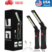 LED Work Lights Rechargeable Flashlight with Magnetic Base 360° Rotate US