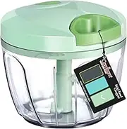 Cambom Manual Food Chopper Vegetable Cutter, Hand String Vegetable Chopper Onions Cutter for Vegetable Fruits Nuts BPA Free Food Safe Material, 650ml Green