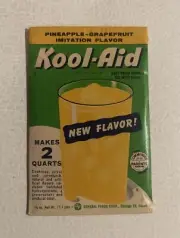 Vintage 1950s Kool Aid Pineapple Grapefruit Drink Pack NOS Full Unopened Sealed