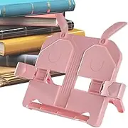 Setauoo Book Holder for Reading,Portable Book Stand | Space-Saving Adjustable Clamp Display Organizer Portable Eye Protection for Travel Living Room Home Library Classroom Kitchen