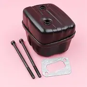 Exhaust Muffler, for Husqvarna, 350 351 353 345 340 346XP Chainsaw Spare Tool Part Bolts Gasket Kit Chainsaw Exhaust System