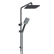Collis Real Bakara Rail Shower Overhead & Hand Shower Black D04011B-H11013B